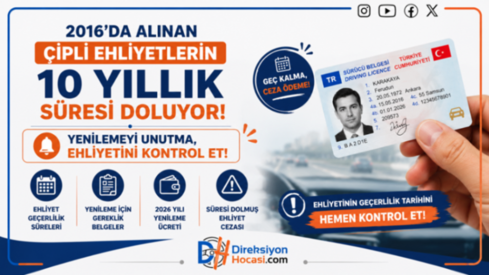 Çipli Ehliyetlerde Süre Doluyor: 2016'da Alanlar Dikkat (2026 Yenileme Rehberi)
