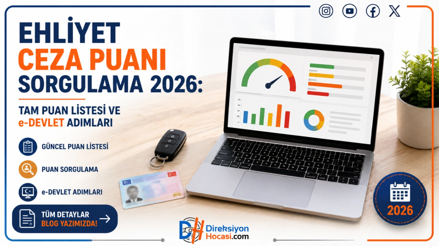 Ehliyet Ceza Puanı Sorgulama 2026: Tam Puan Listesi ve e-Devlet Adımları